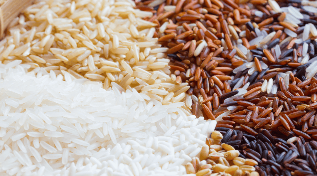 Different types of rice used in Asian cooking