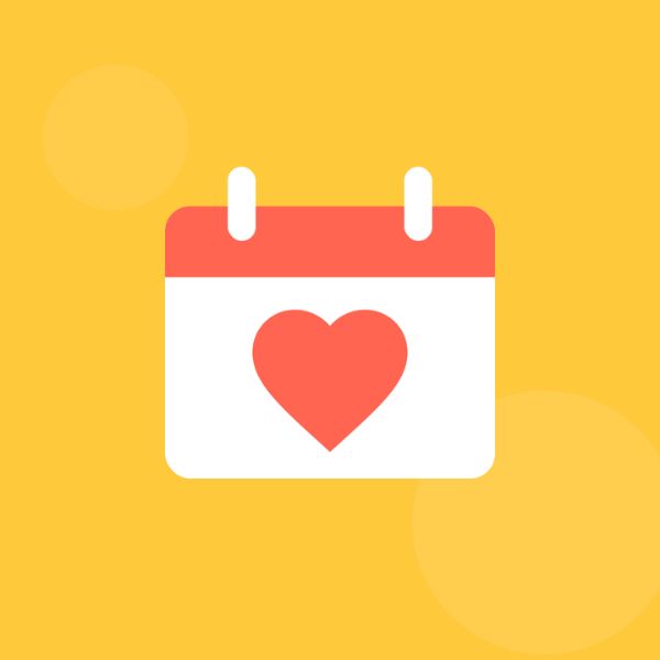 Heart Calendar Icon