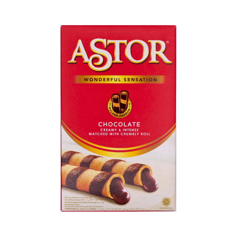 Astor Creamy Chocolate Wafer Rolls 40g