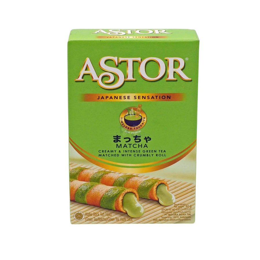 Astor Creamy Matcha Wafer Rolls 40g