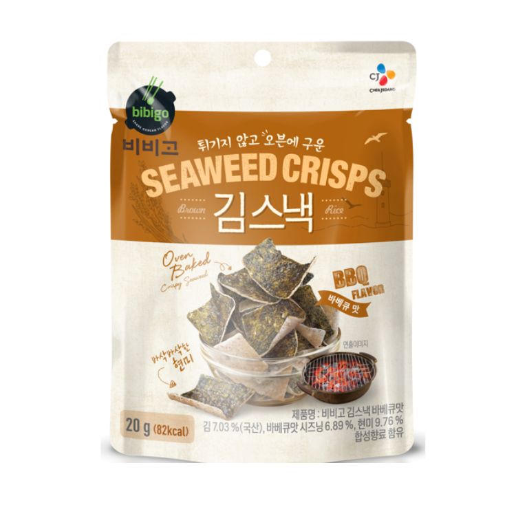 CJ Bibigo BBQ Flavour Seaweed Crisps 20g