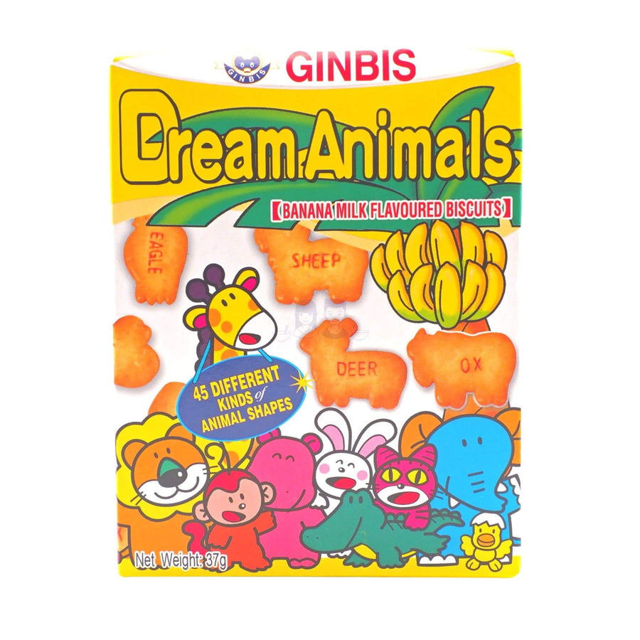 Ginbis Dream Animals Banana Milk Flavoured Biscuits 37g