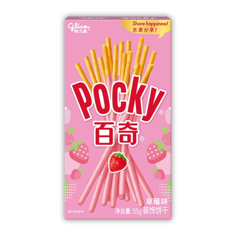Glico Pocky Strawberry Biscuit Sticks 55g