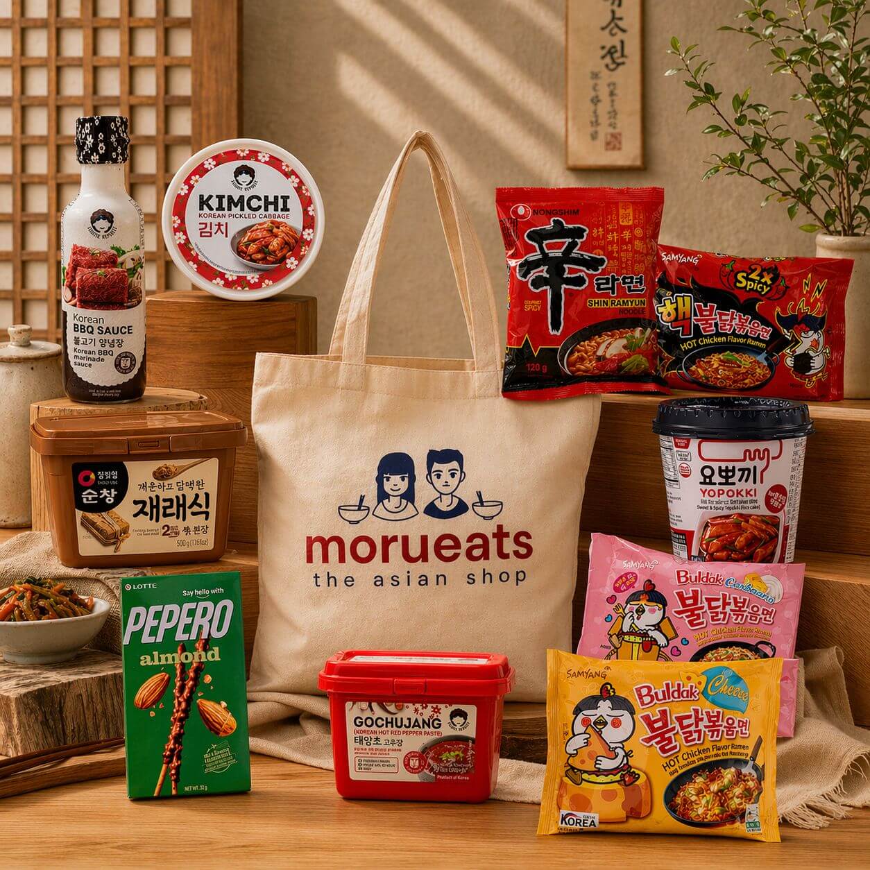 Korean Food and Snacks Gift Set Lifestyle