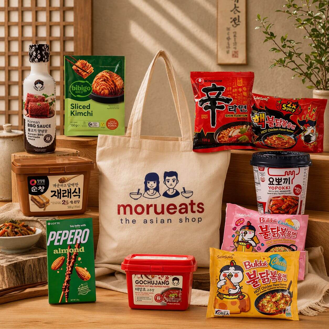 Korean Food and Snacks Gift Set Lifestyle Shot