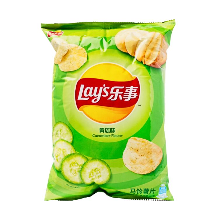 Lay's Potato Chips Cucumber Flavour Crisps 70g