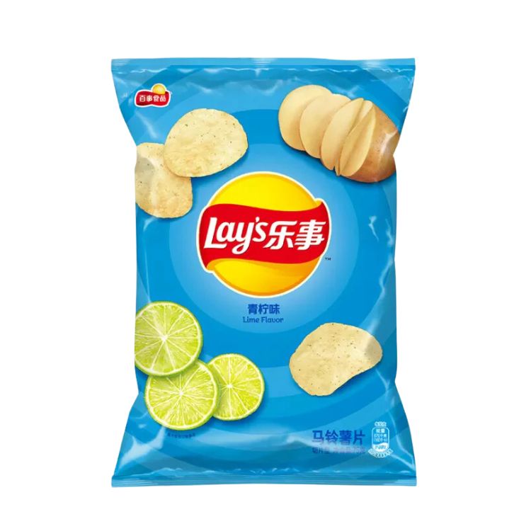 Lay's Potato Chips Lime Flavour Crisps 70g