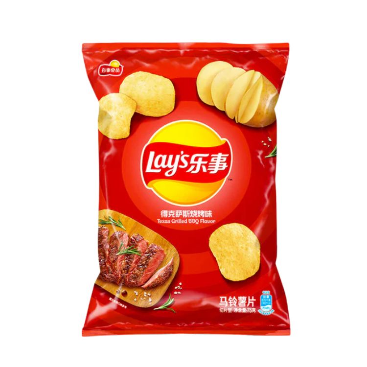 Lays Potato Chips Texas BBQ Crisps 70g