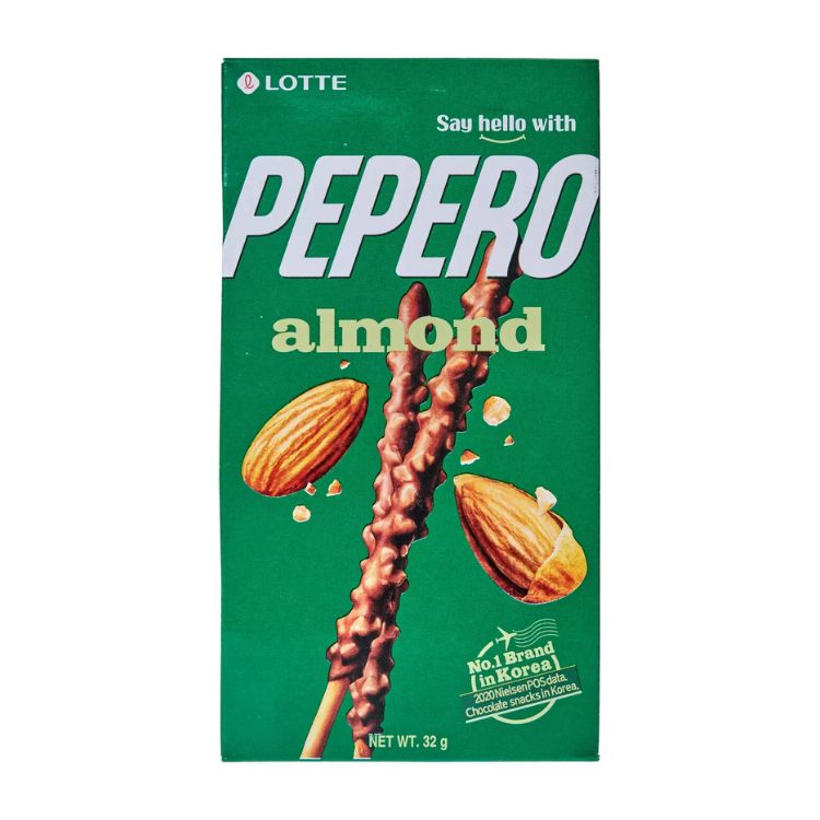Lotte Pepero Almond and Chocolate Coated Biscuit Sticks 32g