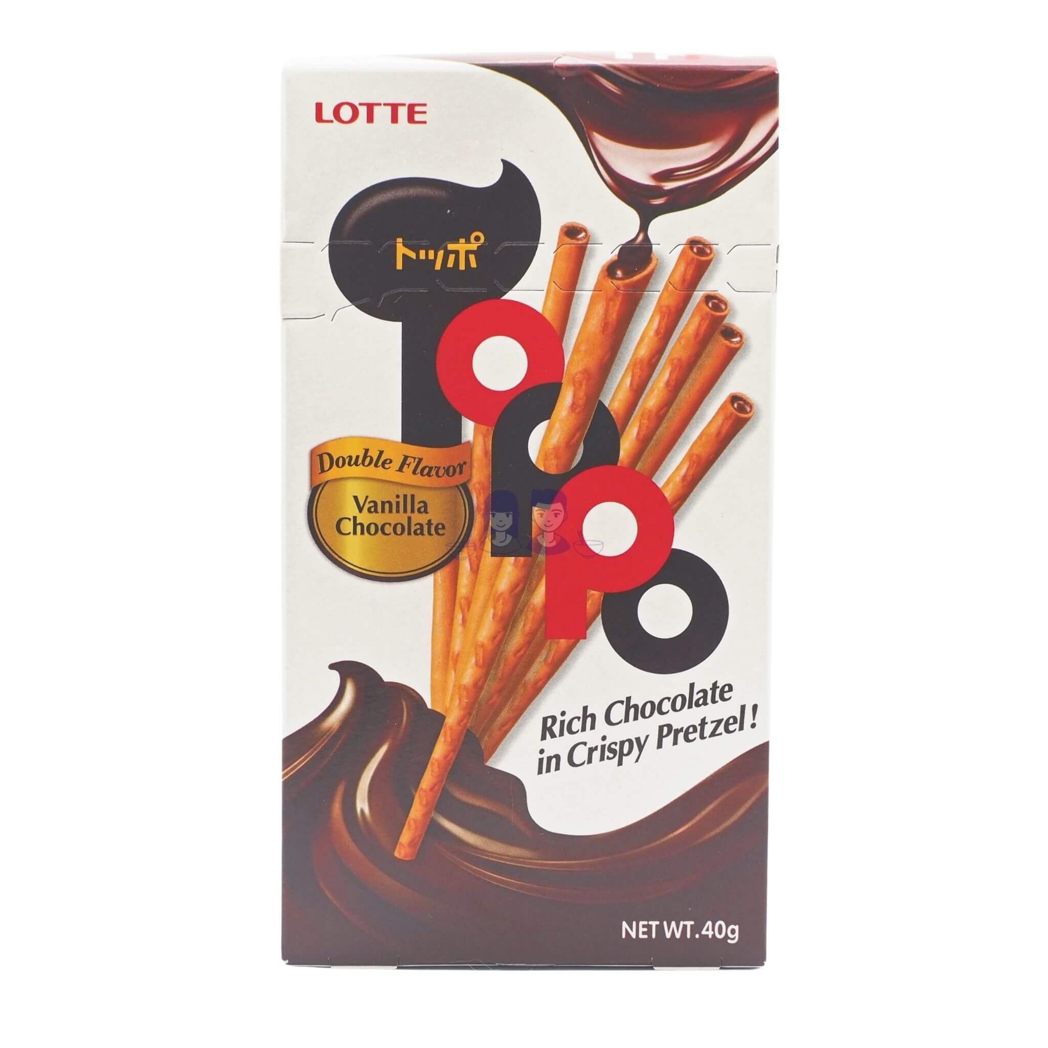 Lotte Toppo Vanilla Chocolate Crispy Pretzel Sticks 40g Morueats 