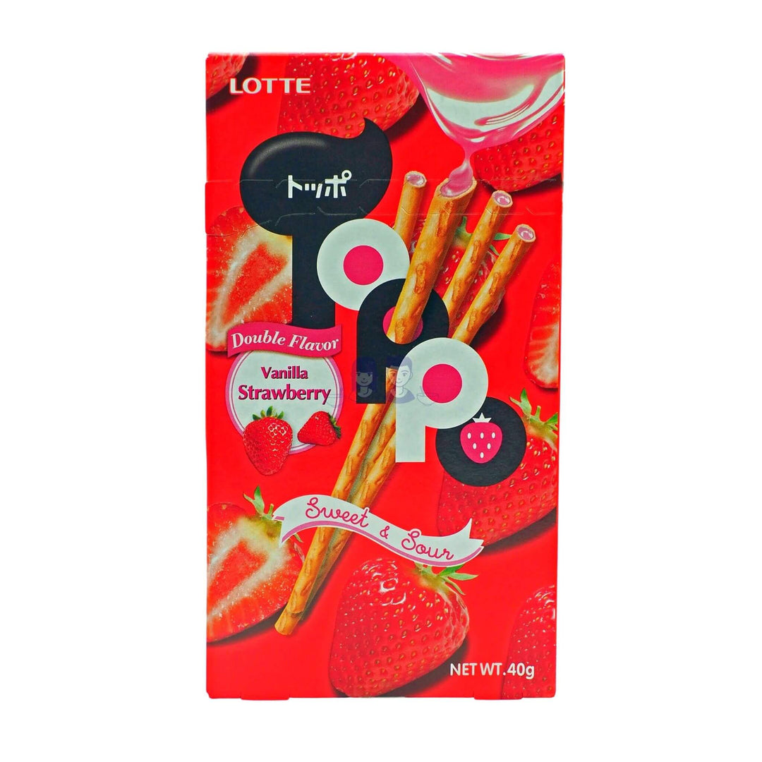 Lotte Toppo Vanilla Strawberry Crispy Pretzel Sticks 40g