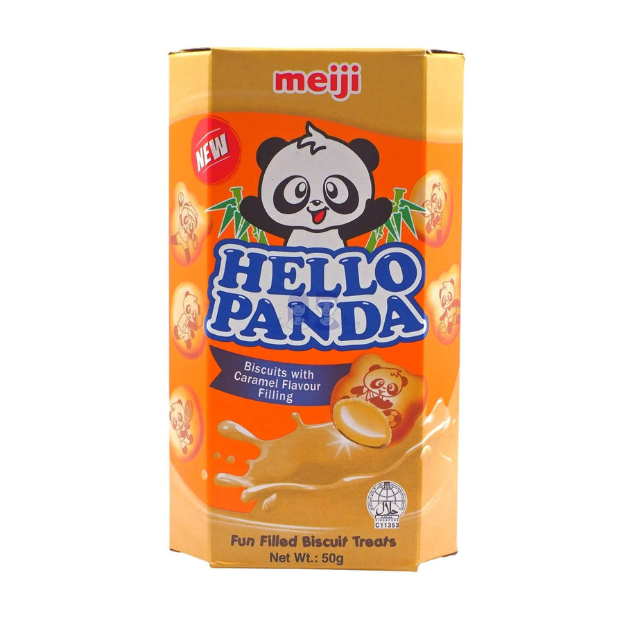 Meiji Hello Panda Biscuits with Caramel Filling 50g