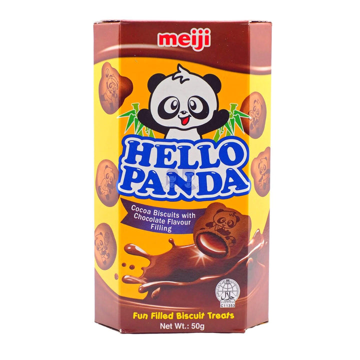 Meiji Hello Panda Double Choco Biscuits with Chocolate Filling 50g
