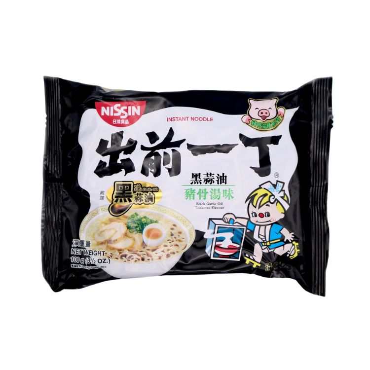 Nissin Black Garlic Oil Tonkotsu Instant Noodles 100g