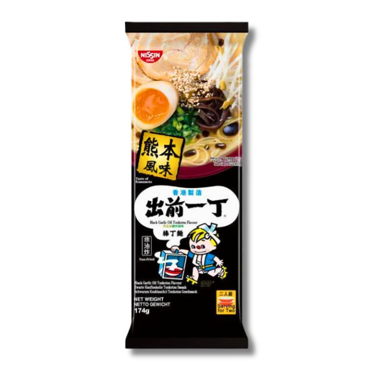 Nissin Demae Ramen Black Garlic Oil Tonkotsu Instant Noodles 174g