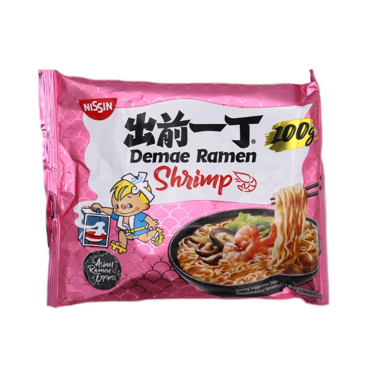 Nissin Demae Ramen Shrimp Instant Noodles 100g