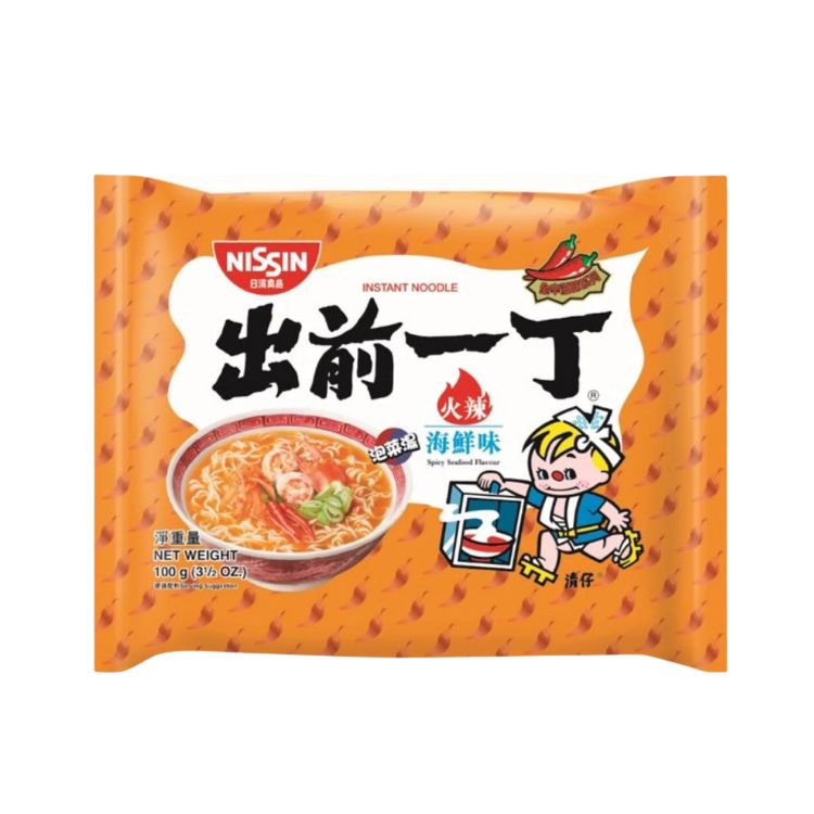 Nissin Demae Ramen Spicy Seafood Instant Noodles 100g