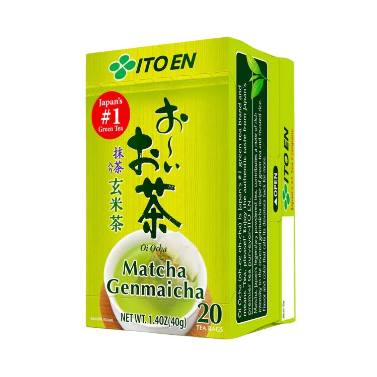 Oi Ocha 20 Japanese Matcha Genmaicha Tea Bags 40g