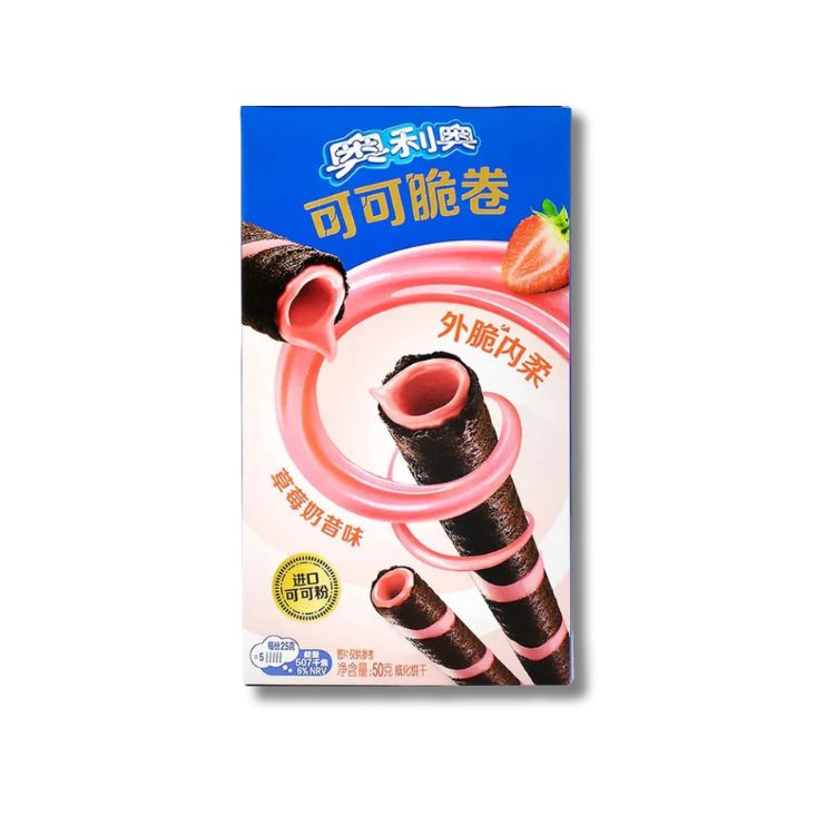 Oreo Japanese Strawberry Cocoa Crispy Rolls 50g