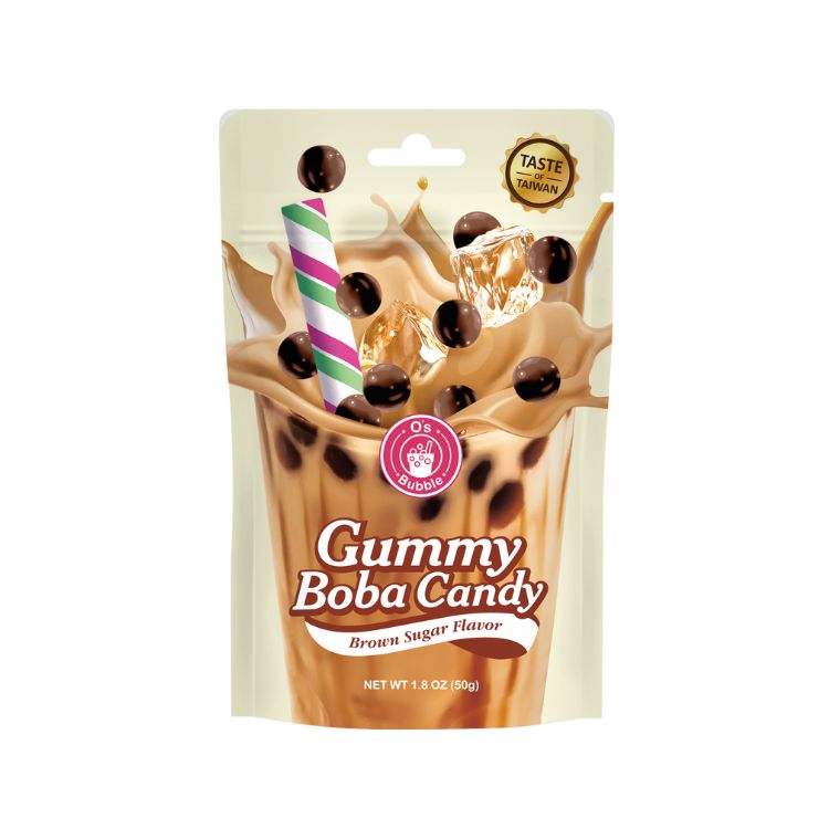 Os Bubble Brown Sugar Gummy Boba Candy 50g