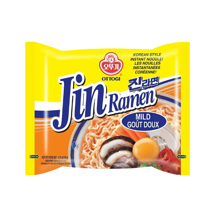 Ottogi Mild Jin Ramen Korean Instant Noodles 120g