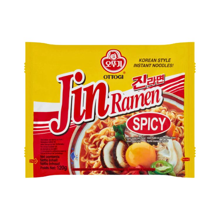 Ottogi Spicy Jin Ramen Korean Instant Noodles 120g