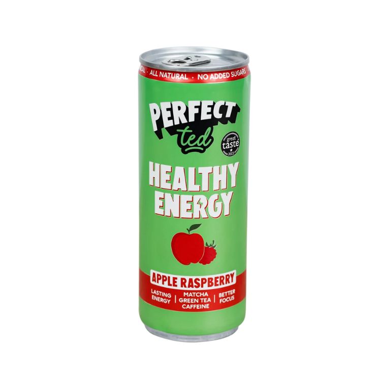 PerfectTed Sparkling Apple Raspberry Matcha Energy Drink 250ml