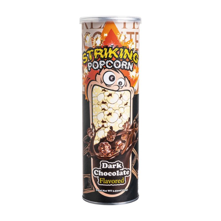 Striking Dark Chocolate Popcorn with Popping Candy 100g