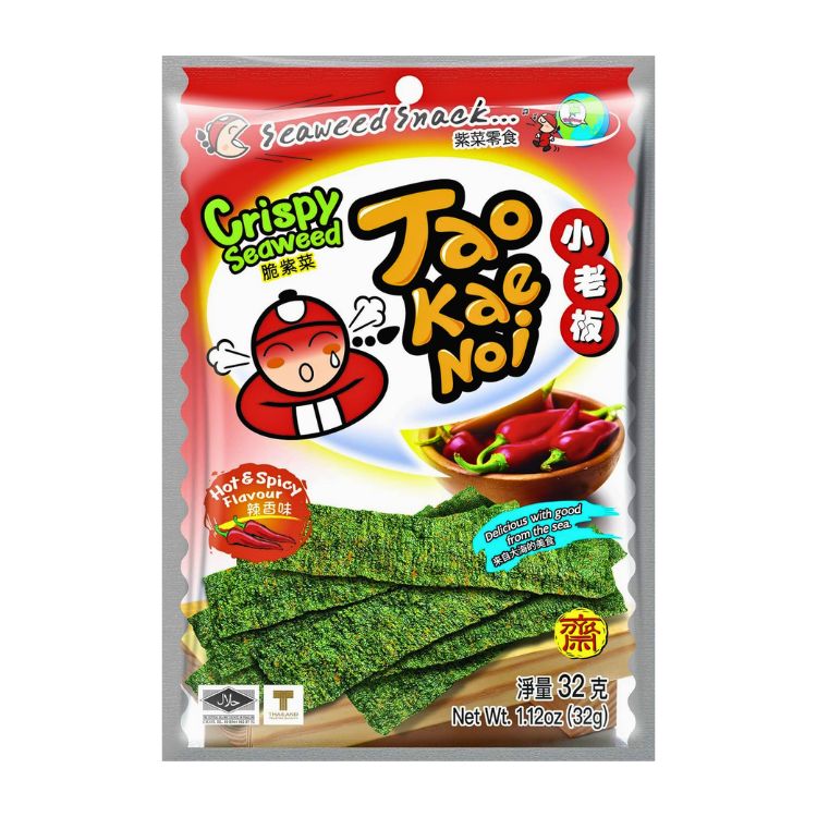Taokaenoi Hot and Spicy Crispy Seaweed Snack 32g