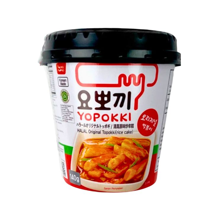 Yopokki Instant Korean Halal Spicy Topokki Rice Cakes 140g