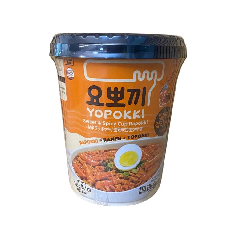 Yopokki Instant Korean Sweet & Spicy Cup Rapokki 145g